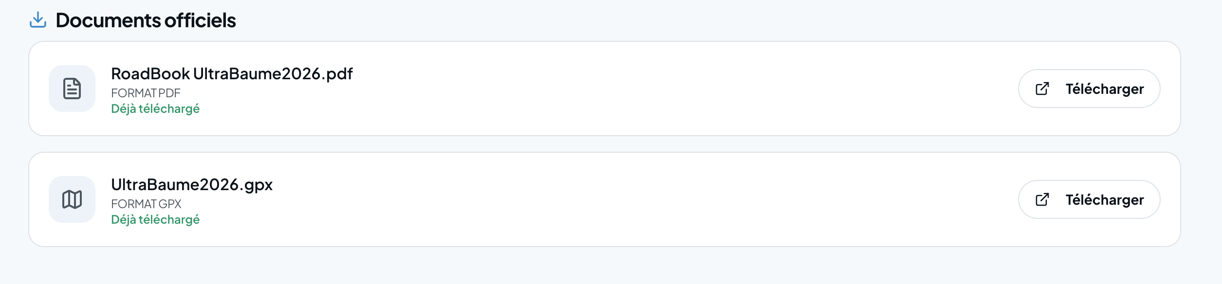 Pièces jointes fournies par l’organisation