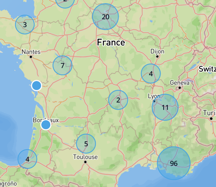 Aperçu de la carte des coureurs